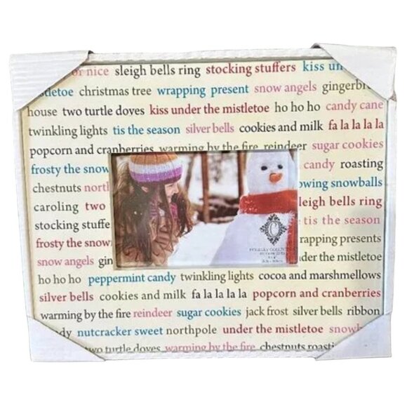 NWT Christmas / Winter Themed Photo Frame Decor 4x6 opening - Picture 1 of 9